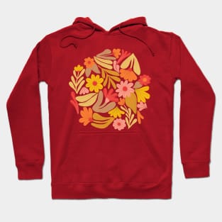 Bright happy flowers in brown and yellow Hoodie